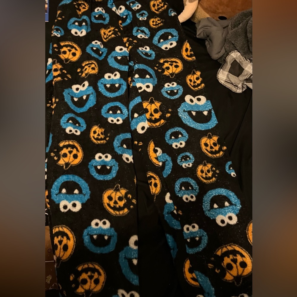 cookie monster halloween pajama pants